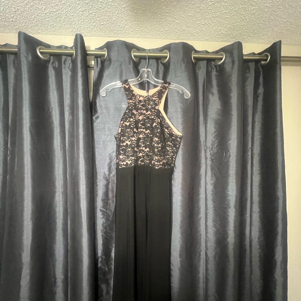 Night Way Collections Black and Pink Backless Dress